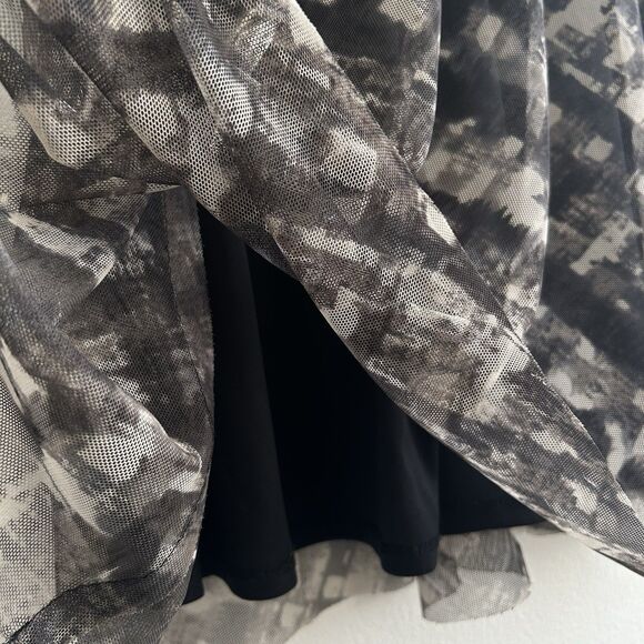 Coldwater Creek Dress Size M Petite Gray Pattern Fairy Grunge Romantic Formal - Picture 6 of 14